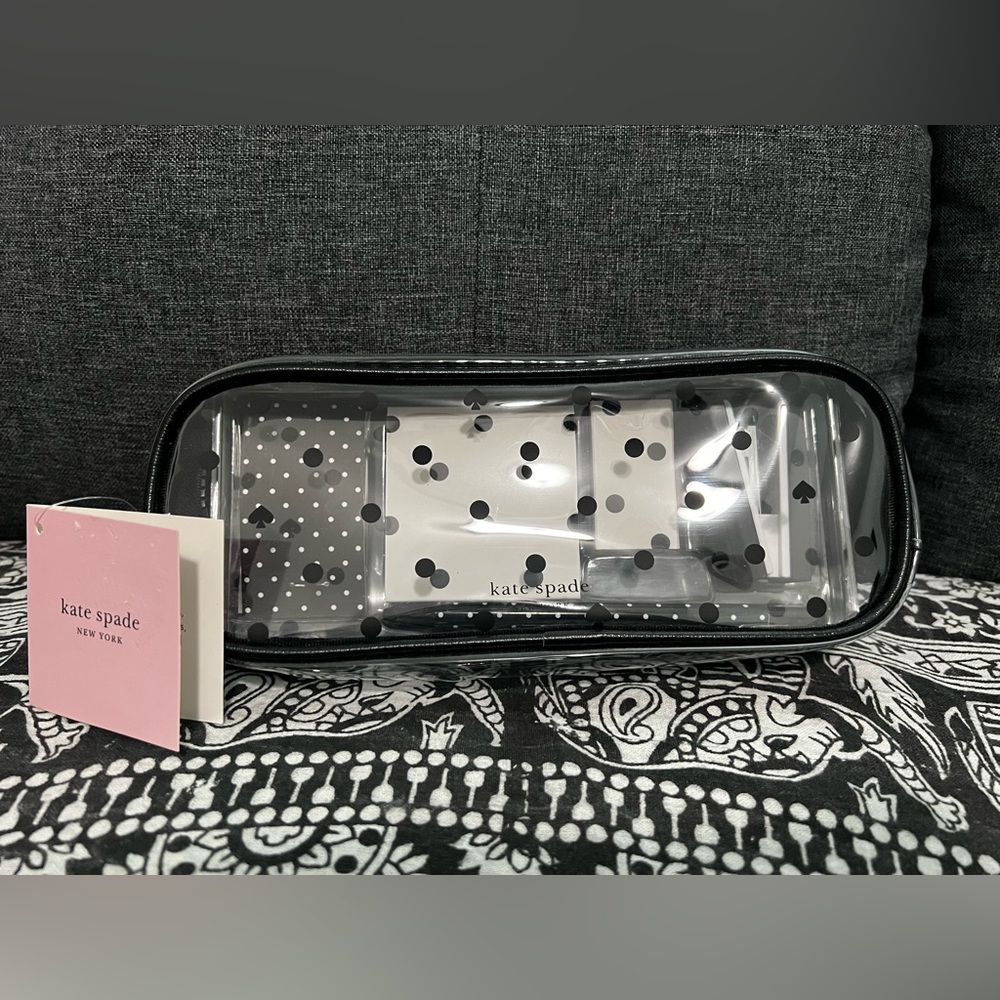 Kate Spade Black Spade Dot Mini Desk Accessory Kit